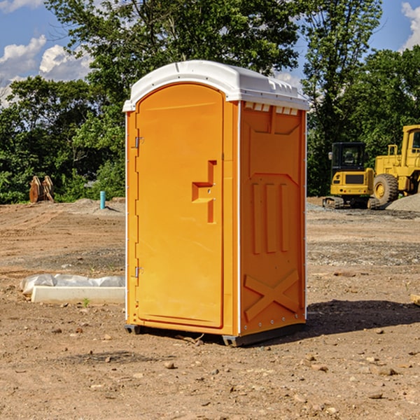 can i customize the exterior of the porta potties with my event logo or branding in Knoxville Iowa